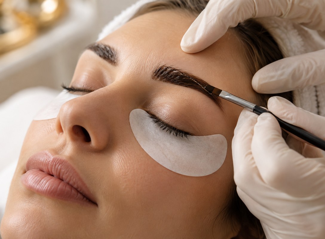 Wimpern- und Augenbrauenfärben